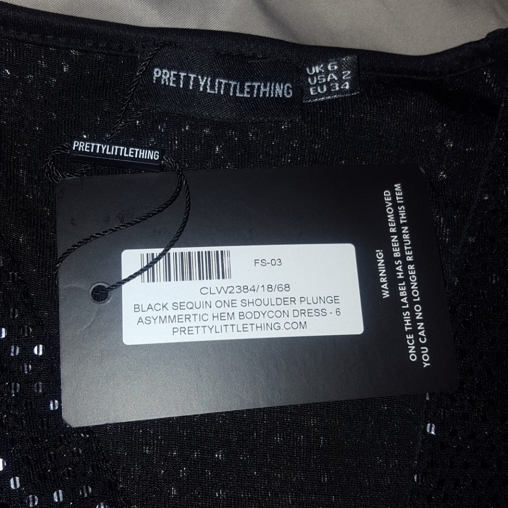 Pretty Little Thing Black Sequin Dress - Picture 3 of 5